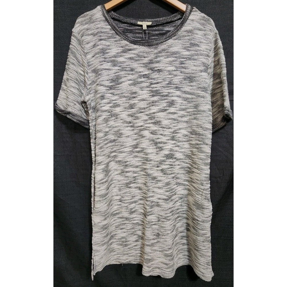 Kori America Women Gray Casual Sweater Dress Cuff Sleeve Pockets Lounge NWT SZ L